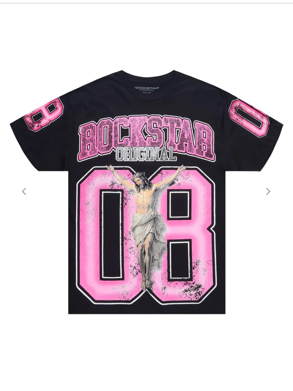 NWT Rockstar Original Fields 2.0 Black/Pink Oversized Graphic T-Shirt - size L